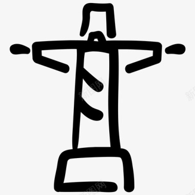 巴西旅游里约巴西基督图标图标