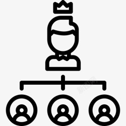 老板和下属层级老板业务图标高清图片