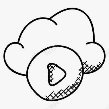 云音乐云计算多媒体云计算云多媒体图标图标