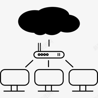 云计算机微云计算机网络云网络互联网网络图标图标