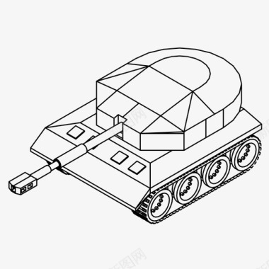 鸡年战斗坦克军队炮兵图标图标