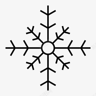 雪花雪花冰晶雪晶图标图标