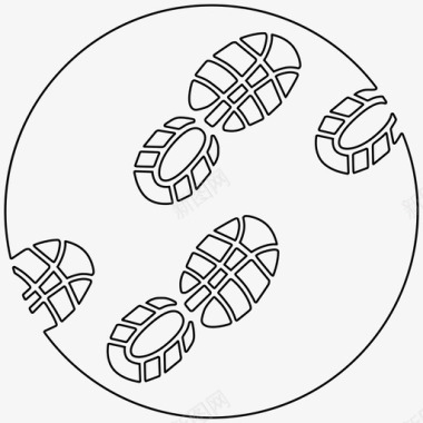 脚印免费下载慢跑脚印脚印跑步者图标图标