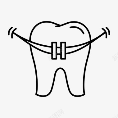 小牙齿正畸牙套牙科图标图标