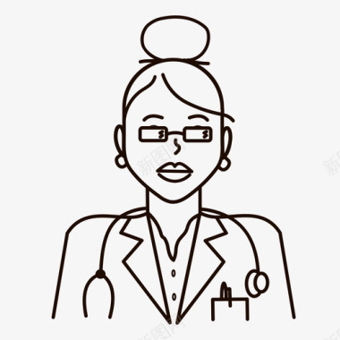 女医生女医生硕士护士图标图标