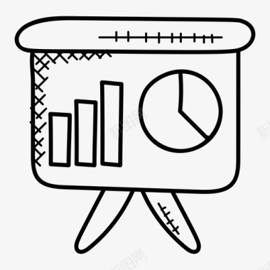 白板涂鸦演示业务分析业务图表图标图标