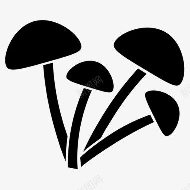 蘑菇伞菌真菌蘑菇植物图标图标