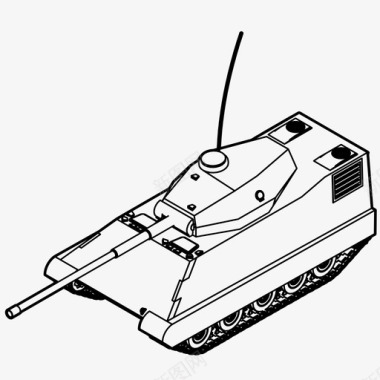 战斗松鼠坦克军队炮兵图标图标