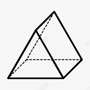 几何体矢量素材三角形几何体等轴测图标图标