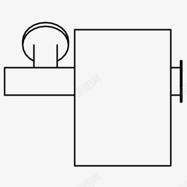 厕所标志卫生纸浴室纸卷图标图标