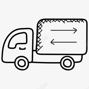 物流快递车货车商业送货送货卡车图标图标