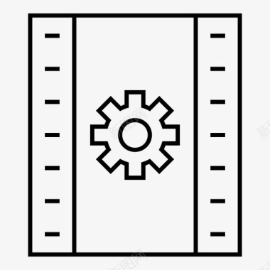 齿轮胶片电影图标图标