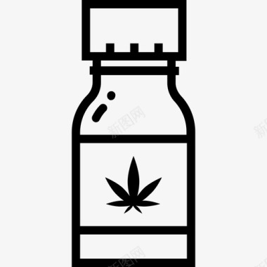 大麻油提取物医用大麻药用大麻图标图标