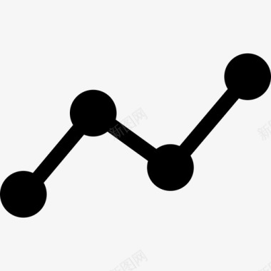 上升折线图折线图业务数据库图标图标