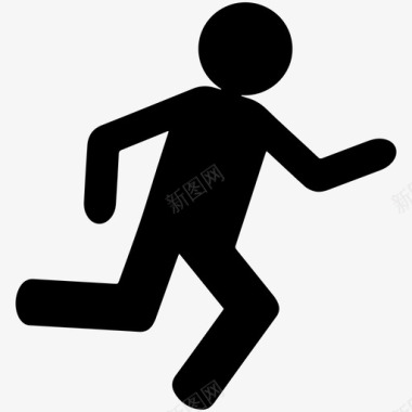 跑步的人男人跑步者图标图标