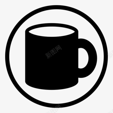 咖啡杯休息点心图标图标