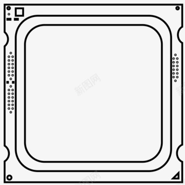 打卡机器中央处理器计算机处理器图标图标