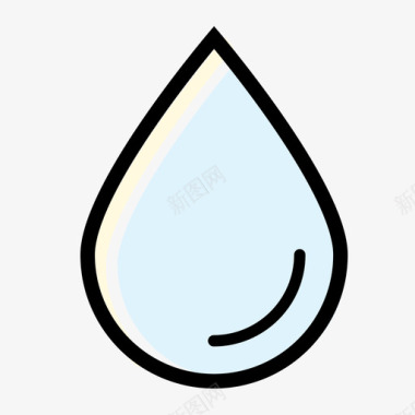 简约木勺水滴-彩图标