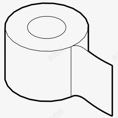 纸卷卫生纸浴室纸卷图标图标