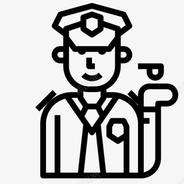 警官头像卡通图标图标
