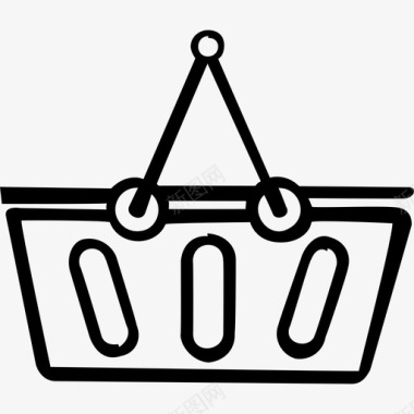 手绘篮子合集篮子电子商务杂货图标图标