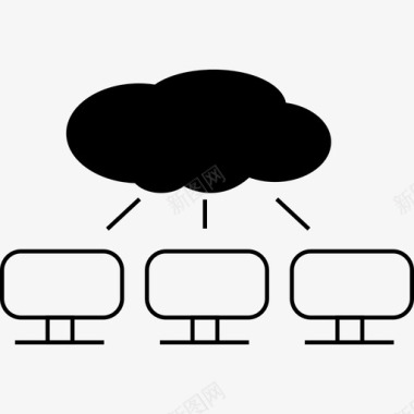 云计算机微云计算机网络云网络互联网网络图标图标