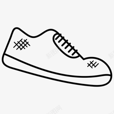 运动小人图标矢量素材运动鞋男鞋购物涂鸦图标图标
