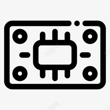 电路板芯片电子图标图标
