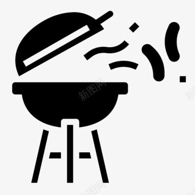 烧烤肉聚会图标图标