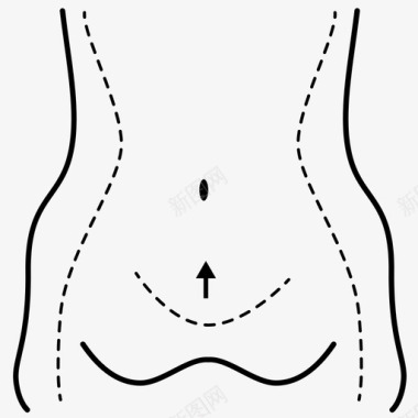 整形暑期腹部整形吸脂整形图标图标