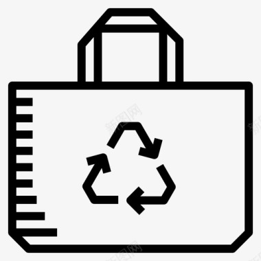 环保袋环保再利用图标图标