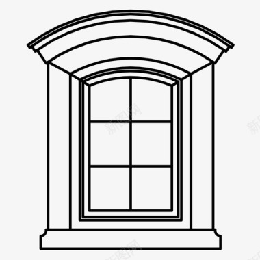窗户建筑古典窗户图标图标