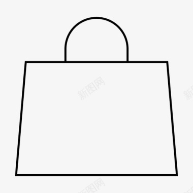 购物时尚购物袋时尚概要图标图标
