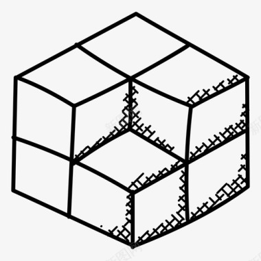 立方体图案三维立方体立方体图标图标