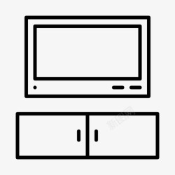 电视客厅电视客厅电视机图标高清图片