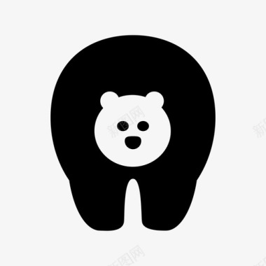 黑熊动物森林图标图标
