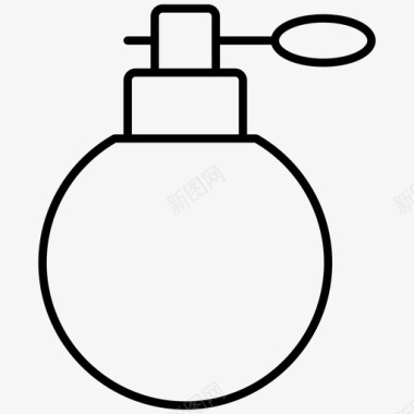 香水瓶美容香水图标图标