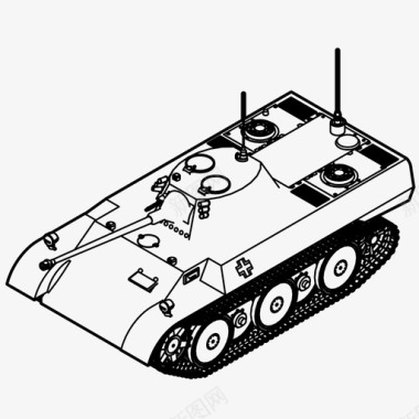 鸡年战斗坦克军队炮兵图标图标