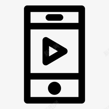 手机腾讯视频移动视频智能手机视频内容图标图标
