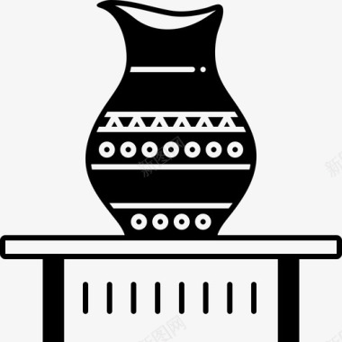 广口瓶古代陈列图标图标