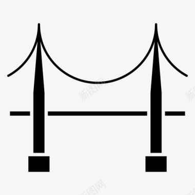桥建筑物城市图标图标
