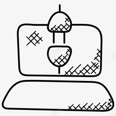 笔记本插件适配器笔记本充电器图标图标