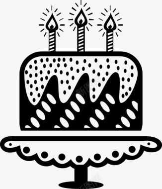 生日蛋糕庆祝聚会图标图标