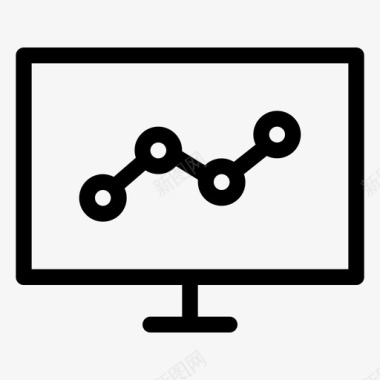 市场趋势计算机数据图标图标