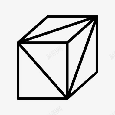几何体矢量素材正方形立方体几何体图标图标