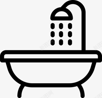 浴室淋浴卫生间图标图标
