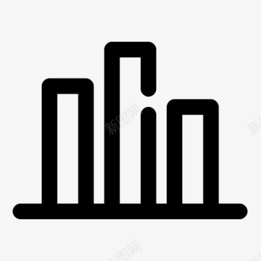 成长剪影柱状图进化图表图标图标