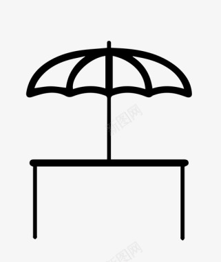 伞海滩阳光图标图标