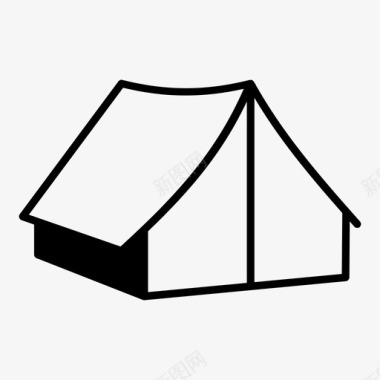 避难所帐篷露营避难所图标图标