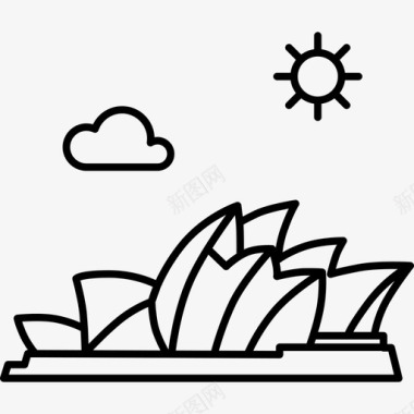 澳洲悉尼歌剧院悉尼歌剧院纪念碑演出必须继续图标图标
